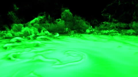 Green smoke tornado swirl loop effect Stock Footage 261802640