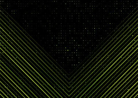 Green smooth arrows and small dots abstract geometry background Stock Illustration