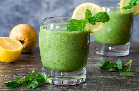Green smoothie Stock Photos