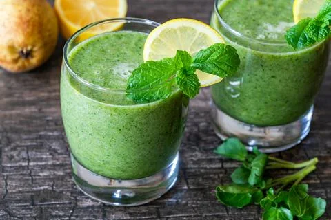 Green smoothie Stock Photos