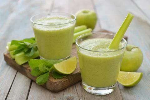 Green smoothie Stock Photos