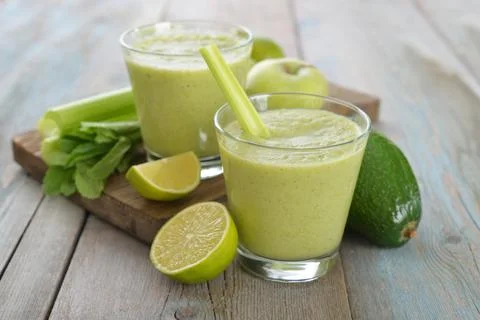 Green smoothie Stock Photos