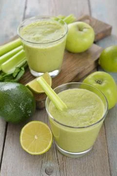 Green smoothie Stock Photos