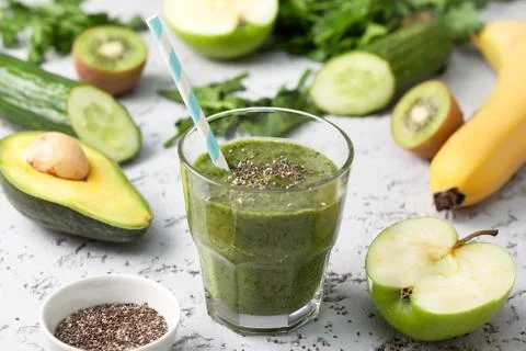 Green smoothies Stock Photos