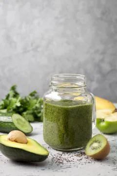 Green smoothies Stock Photos