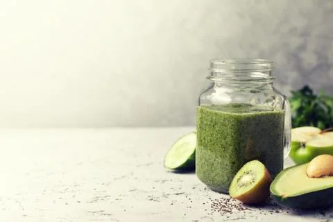 Green smoothies Stock Photos