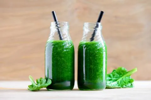 Green smoothies Stock Photos