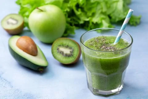 Green smoothies Stock Photos