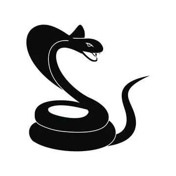 Green snake icon, simple style Stock Illustration