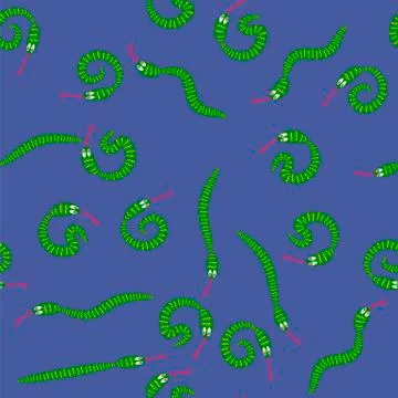 Green Snake Seamless Background イラスト素材