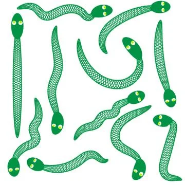Green Snakes Illustrazione stock