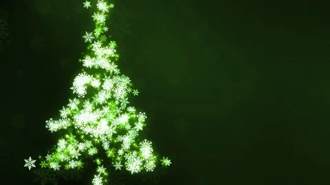 Green Snow Flake Christmas Tree Stock Footage 94851865