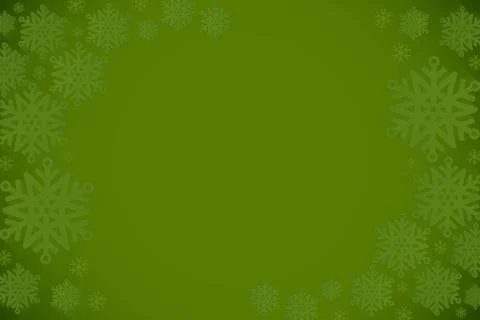 Green snowflake design frame pattern Stock Photos