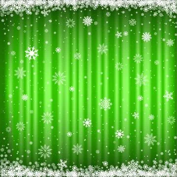 The green snowy background Stock Illustration