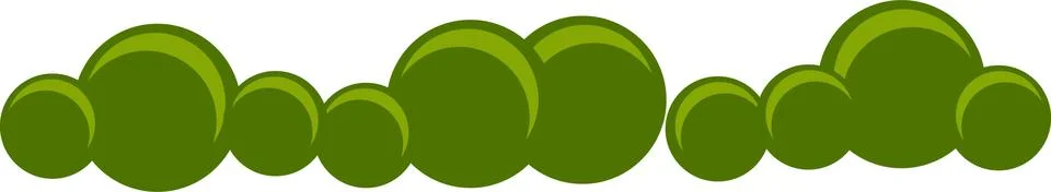 Green soap bubbles vector icon isolated on white Stock Illustration