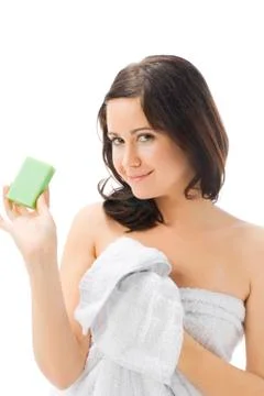 The green soap Stock Photos