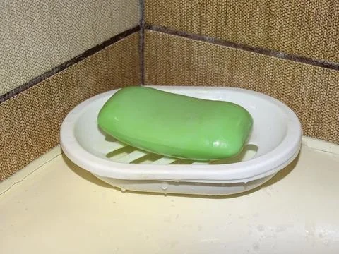 Green soap on a stand Фото