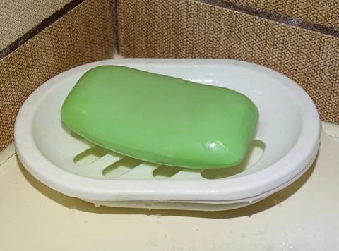 Green soap on a stand Photos