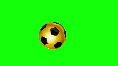 Green Soccer and Ball and Screen on Green Screen Background Horizontal 16:9 Stock-Footage 339347327