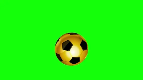 Green Soccer and Ball and Screen on Green Screen Background Horizontal 16:9 Video stock 339347370