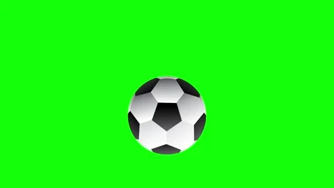 Green Soccer and Ball and Screen on Green Screen Background Horizontal 16:9 Stock Footage 339442853