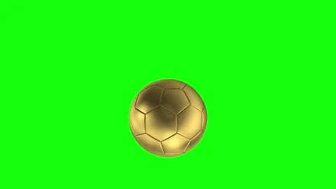 Green Soccer and Ball and Screen on Green Screen Background Horizontal 16:9 Stock Footage 339443003