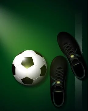 Green soccer background Stock Illustration