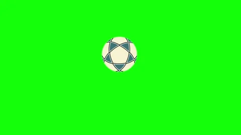 Green Soccer Ball Horizontal 16:9 Green Screen Vídeo Stock 340459470
