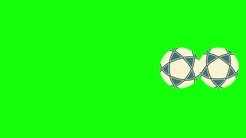 Green Soccer Ball Horizontal 16:9 Green Screen Vídeo Stock 340459488
