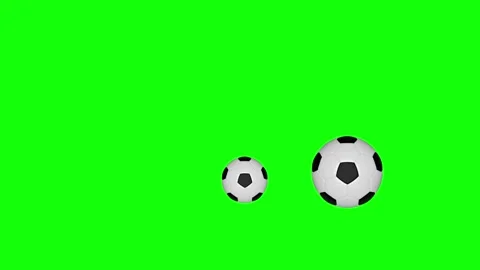Green Soccer Ball Horizontal 16:9 Green Screen Видео 340460615