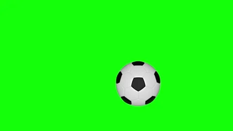 Green Soccer Ball Horizontal 16:9 Green Screen Video stock 340460616