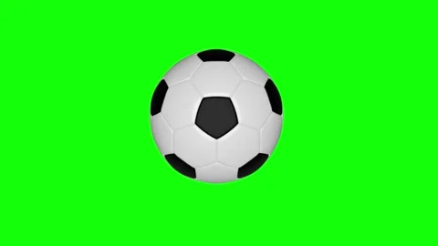 Green Soccer Ball Horizontal 16:9 Green Screen Vídeo Stock 340460623