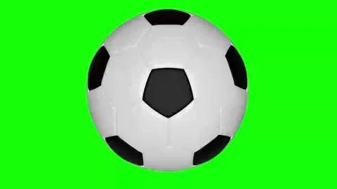 Green Soccer Ball Horizontal 16:9 Green Screen Vidéo 340460635