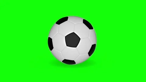 Green Soccer Ball Horizontal 16:9 Green Screen Stock Footage 340460657