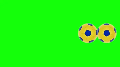 Green Soccer Ball Horizontal 16:9 Green Screen Vidéo 340460697