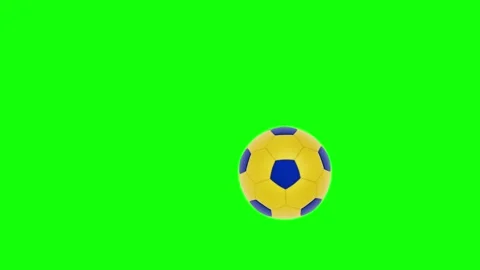 Green Soccer Ball Horizontal 16:9 Green Screen Stock Footage 340460698