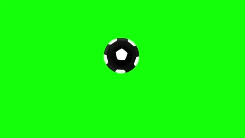 Green Soccer Ball Horizontal 16:9 Green Screen Stock Footage 340460852