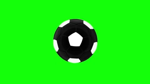 Green Soccer Ball Horizontal 16:9 Green Screen Vidéo 340460902