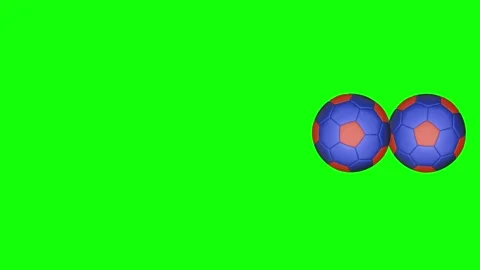 Green Soccer Ball Horizontal 16:9 Green Screen Video stock 340460955