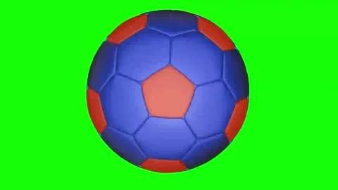 Green Soccer Ball Horizontal 16:9 Green Screen Stock-Footage 340460977