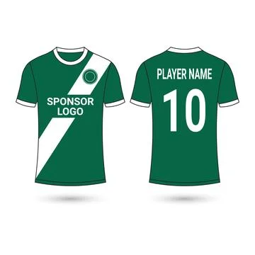 Green Soccer Jersey Mockup Vector Template for Football Sports Uniform Design Stockillustratie