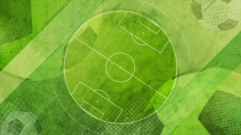 Green soccer pitch motion background with technical lines and halftone patterns Vídeo Stock 335674777