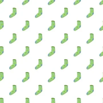Green socks with star pattern seamless background 스톡 일러스트