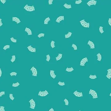 Green Sofa icon isolated seamless pattern on green background. Vector Illustrazione stock