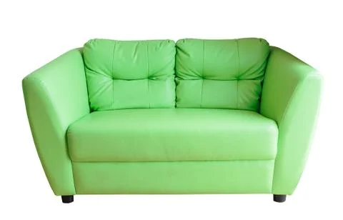 Green sofa isolate Stock Photos