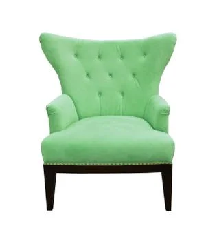 Green sofa isolated Stock Photos