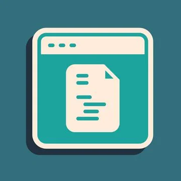 Green Software, web developer programming code icon isolated on green background Illustrazione stock