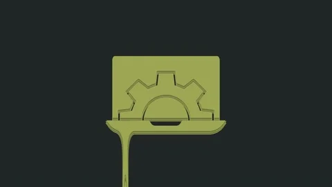 Green Software, web development, programming concept icon isolated on black Stock Footage 235515105