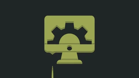 Green Software, web development, programming concept icon isolated on black Stock Footage 235515376
