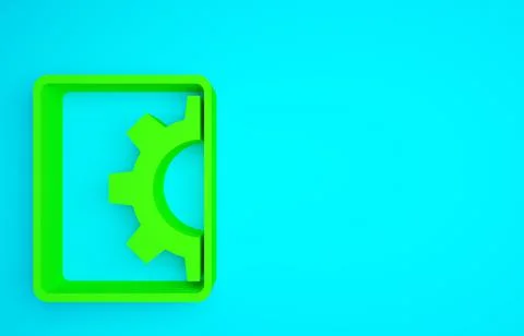Green Software, web development, programming concept icon isolated on blue ba Stock Illustration